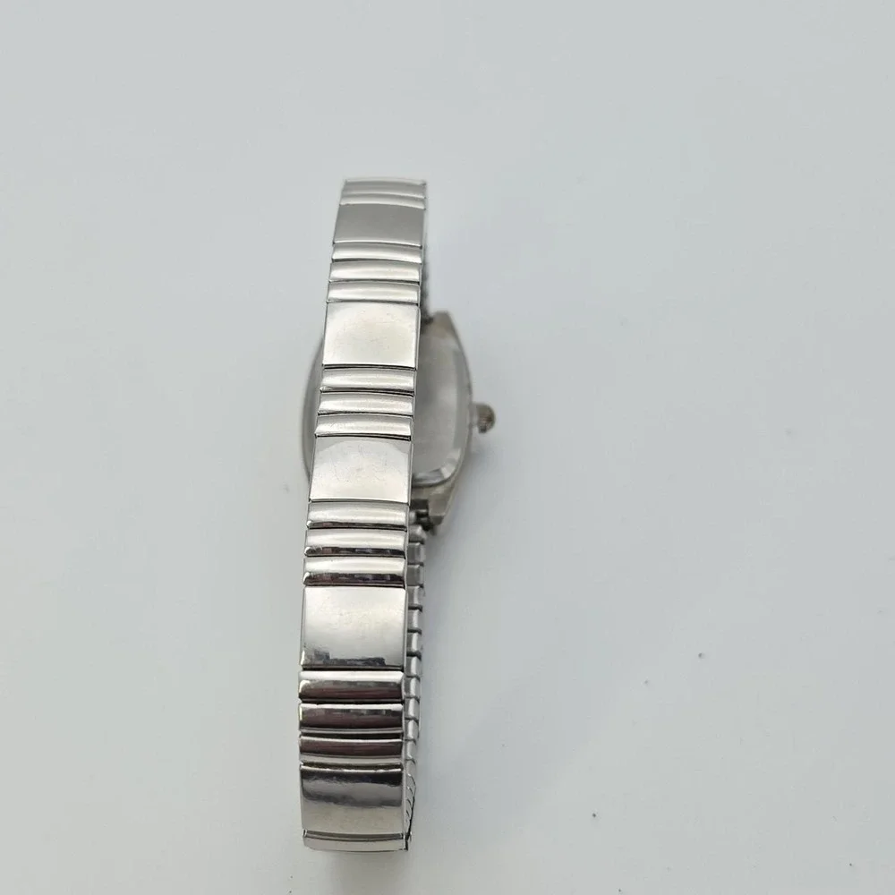 Vtg LAX Ladies Watch Navy‎ Blue Dial Silver Tone New Battery 7